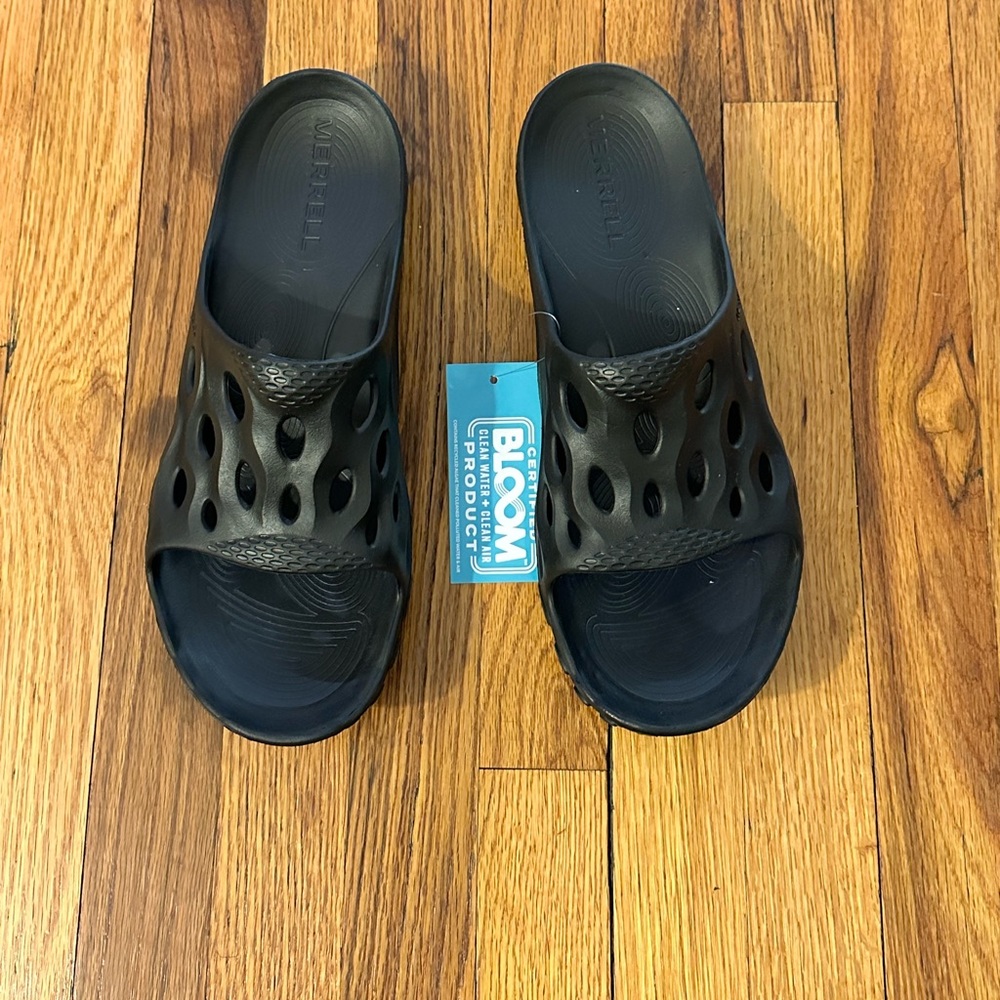Merrell J033517 Hydro Slide Black Open Toe Sandals Shoes Mens 12